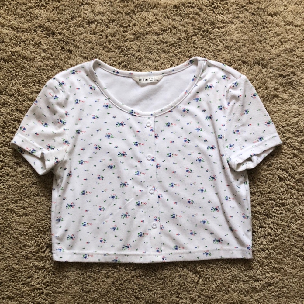 button up crop top